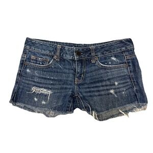 American Eagle Ae Womens distressed Destroyed cutoff denim shorts size‎ 2